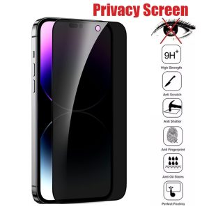 1-4Pcs Anti-spy Tempered Glass for IPhone 15 14 13 12 11Pro Max Full Cover Privacy Screen Protector For iPhone X XS Max XR Glass